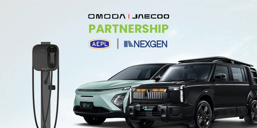 NEXGEN Auto announces partnership with AEPL, featuring two electric vehicles and a charging station.